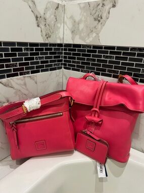 Dooney and Bourke Florentine Fuchsia Bundle